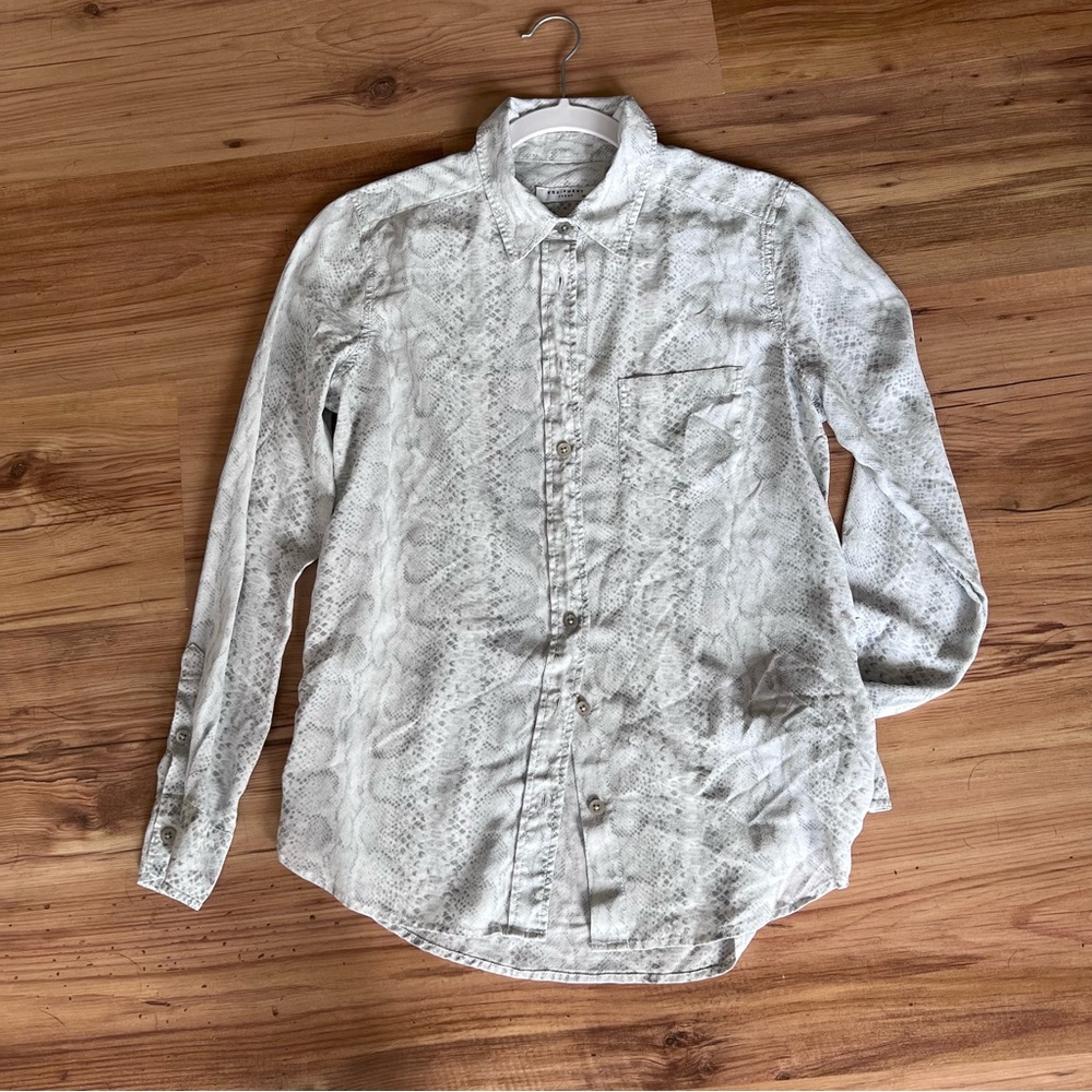 Equipment silk White Patterned Shirt